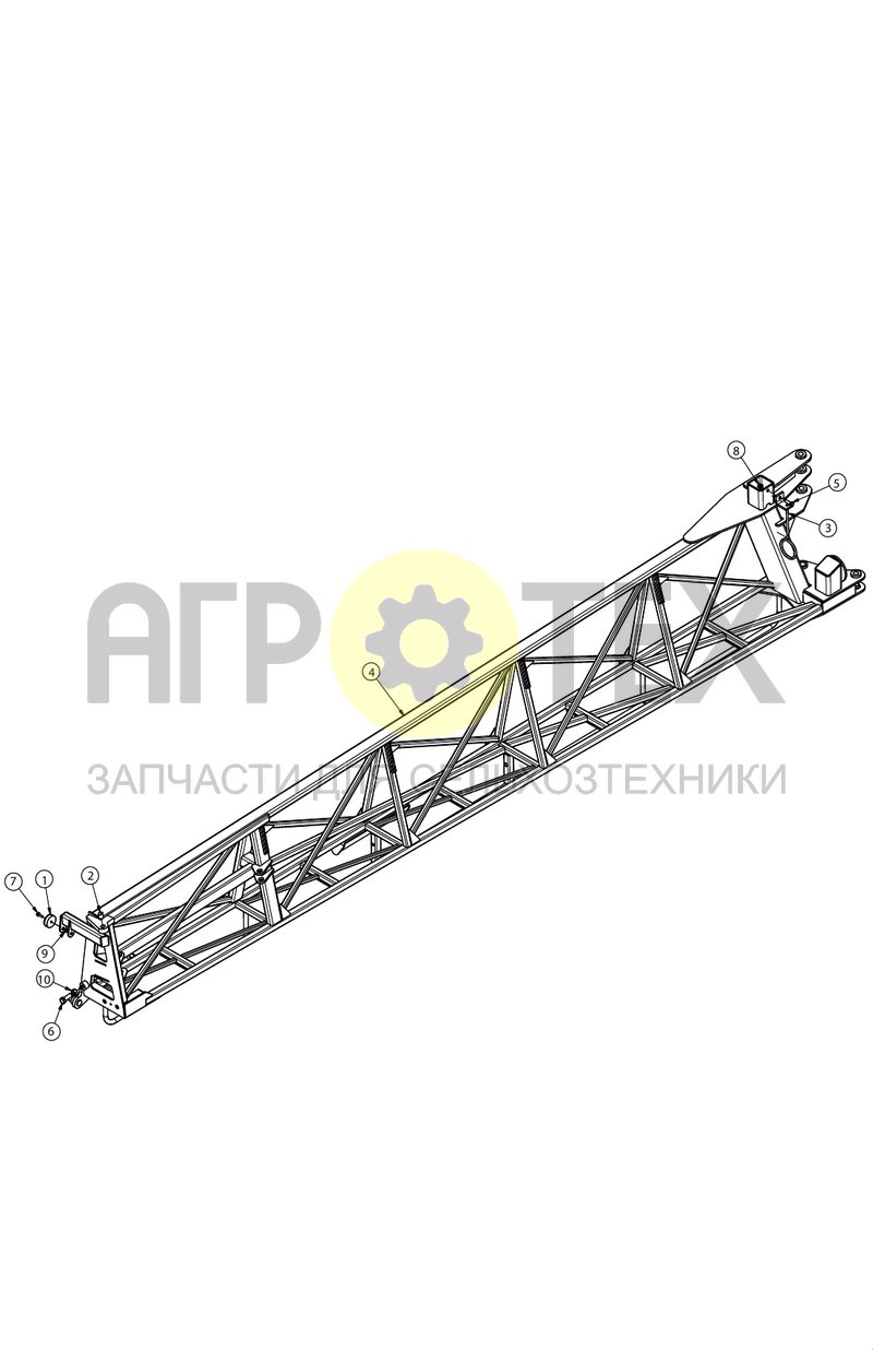 Основная штанга левая 100 (SX018754) (№1 на схеме)